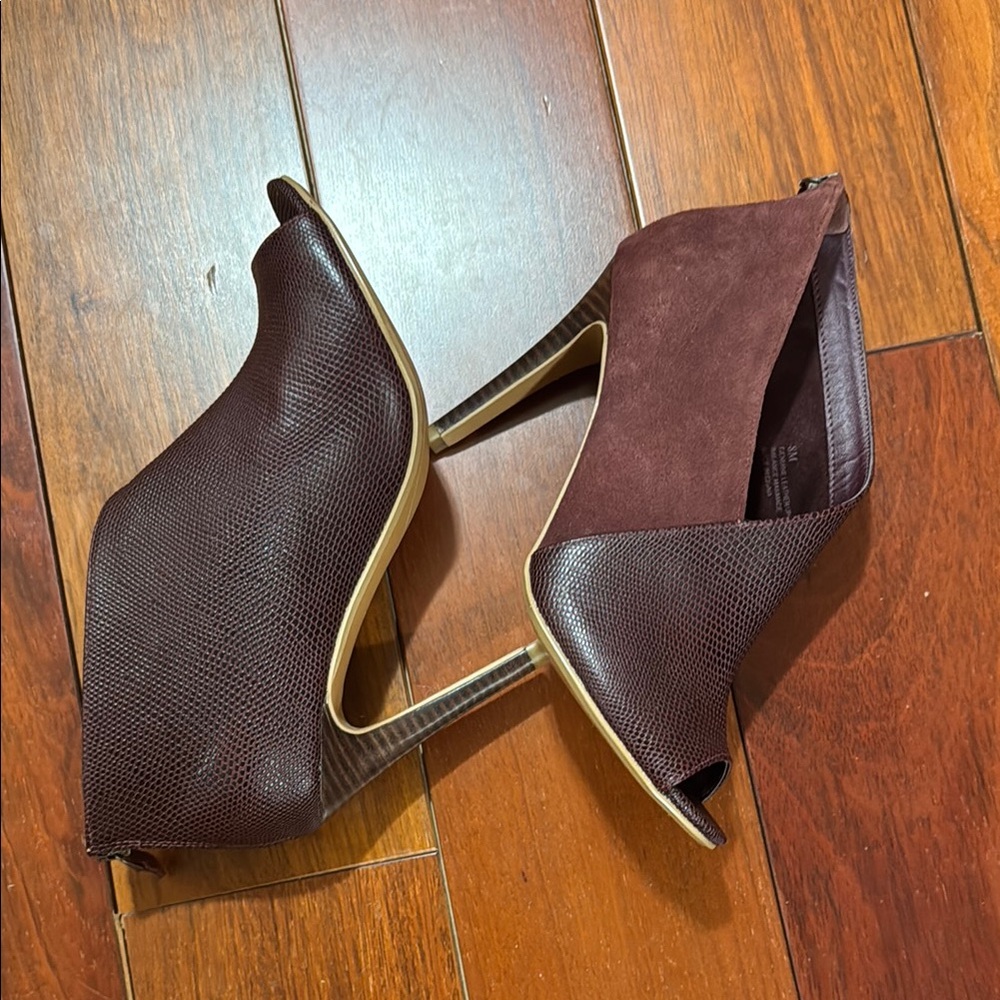 Elegant Brown Peep-Toe Heels